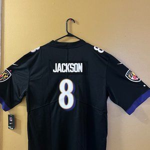 Ravens Lamar Jackson Jersey #8 Black Mens Size XL